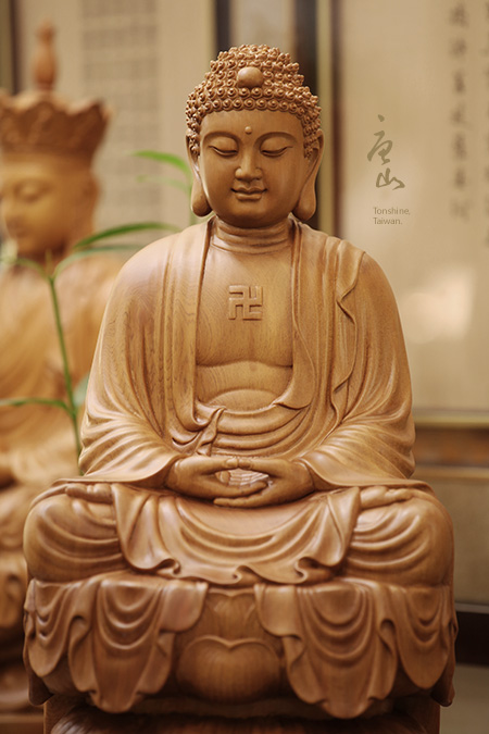 神明佛像雕刻-梢楠木娑婆三聖