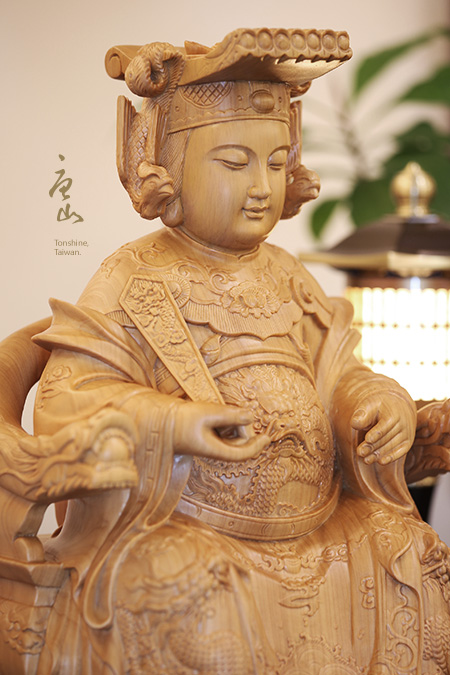 神明神像雕刻-檜木立體錦雕媽祖娘娘