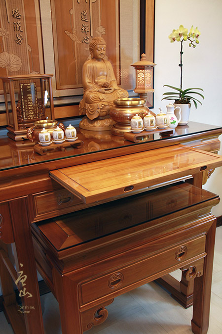 神桌佛堂展示-台灣梢木明式神桌
