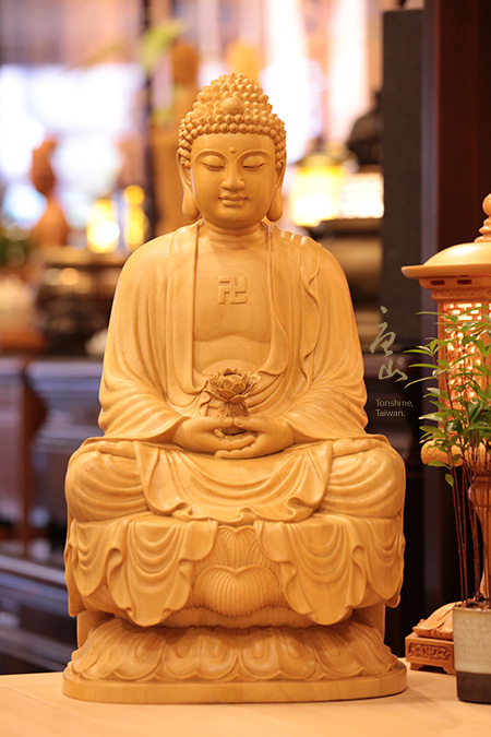神明佛像雕刻-樟木阿彌陀佛