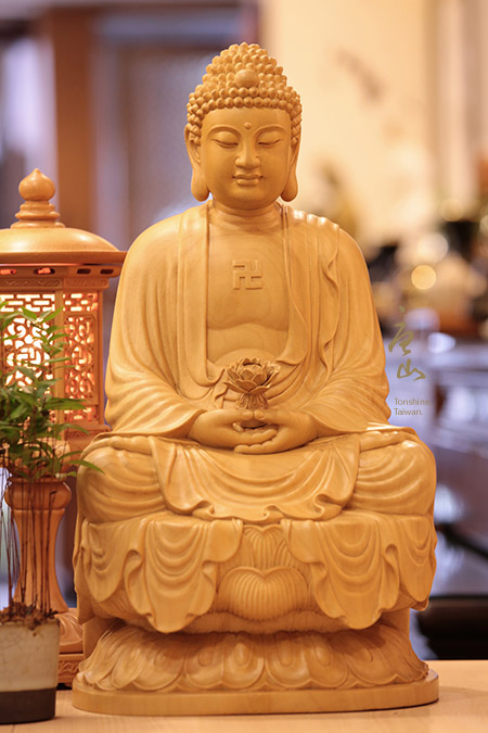 神明佛像雕刻-樟木阿彌陀佛