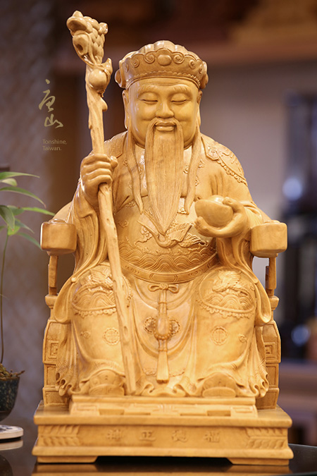 神明佛像雕刻-持杖福德正神 神明佛像雕刻-持杖福德正神