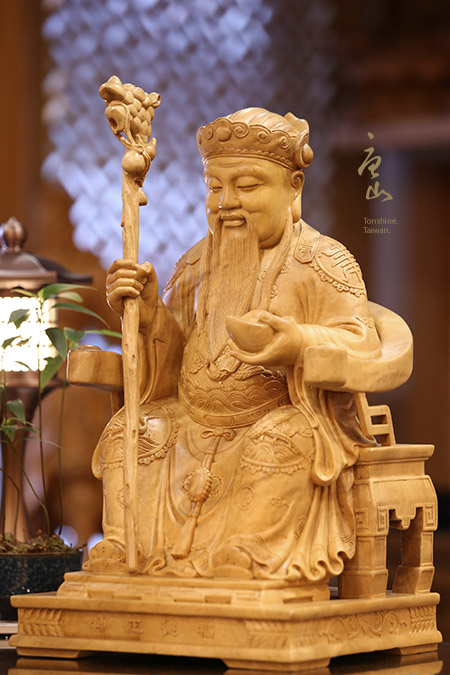 神明佛像雕刻-持杖福德正神 神明佛像雕刻-持杖福德正神