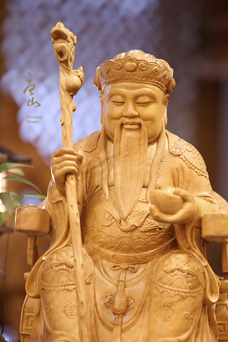 神明佛像雕刻-持杖福德正神 神明佛像雕刻-持杖福德正神