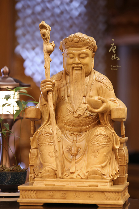 神明佛像雕刻-持杖福德正神 神明佛像雕刻-持杖福德正神