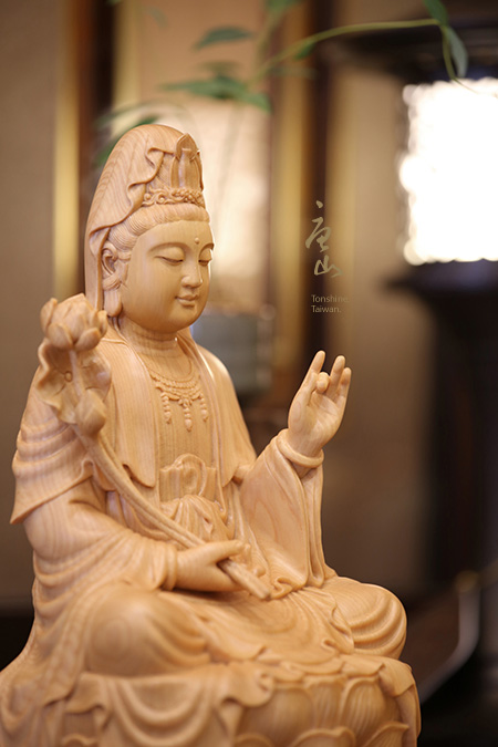 神明佛像雕刻-台檜西方三聖
