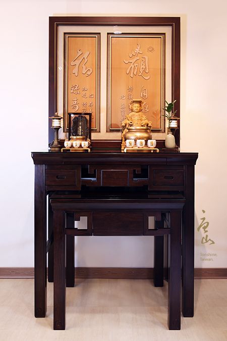 神桌佛堂展示-黑紫檀吉祥神明桌 神桌佛堂展示-黑紫檀吉祥神明桌