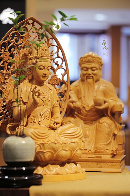 台灣檜木唐式觀音、土地公、關公 台灣檜木唐式觀音、土地公、關公